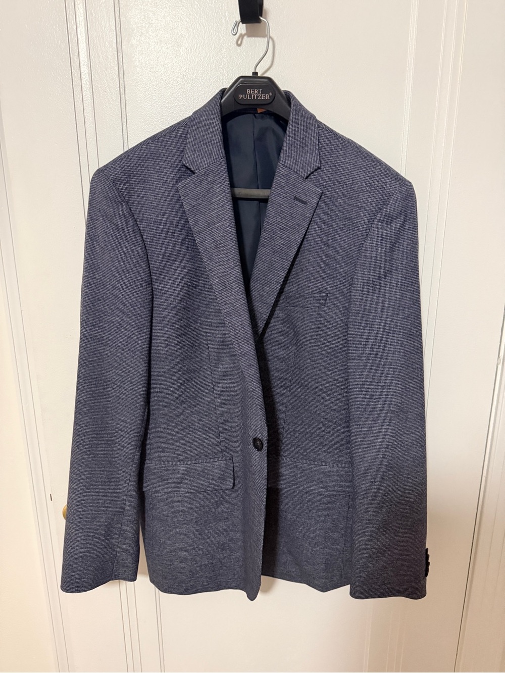 H&M Men's Slate Blue Textured Blazer